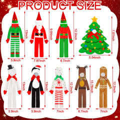 Suhine snowman doll outfit in felt for cute seasonal dress-up.