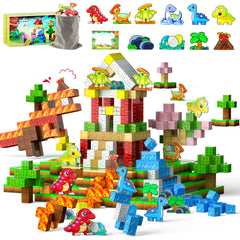 suihuooo dinosaur-themed magnetic cubes boost imaginative play for kids