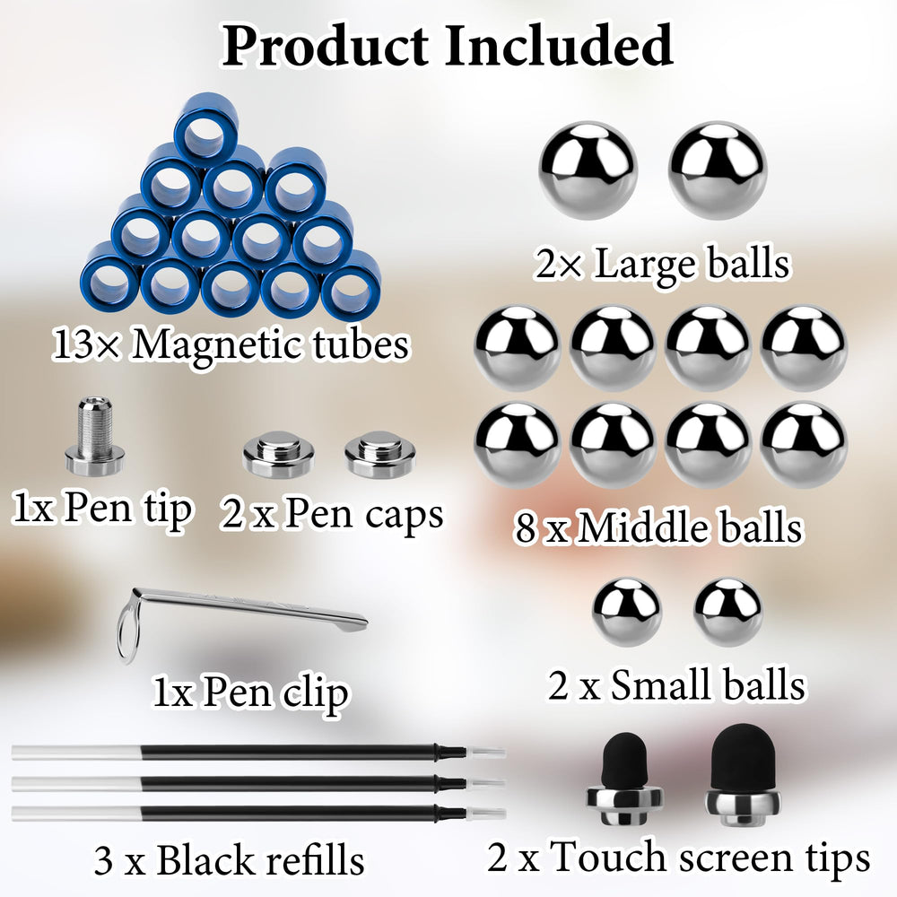 SUKIPIN magnetic fidget pen blue relieves stress during work.