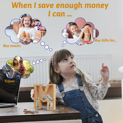 Sulevalt piggy bank with transparent acrylic cover to monitor progress