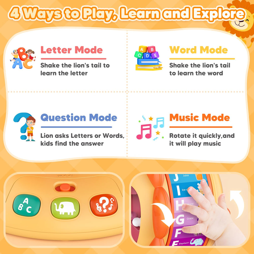 Sumapner Lion ABC toy shows letters A–Z to boost early recognition