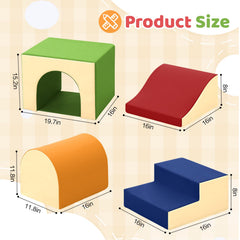 Sumbababy foam blocks slide promotes climbing and sliding in a bright play space