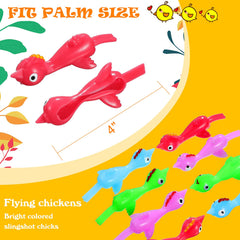 Sumind slingshot chickens in blue set, ideal for classroom prizes and games.