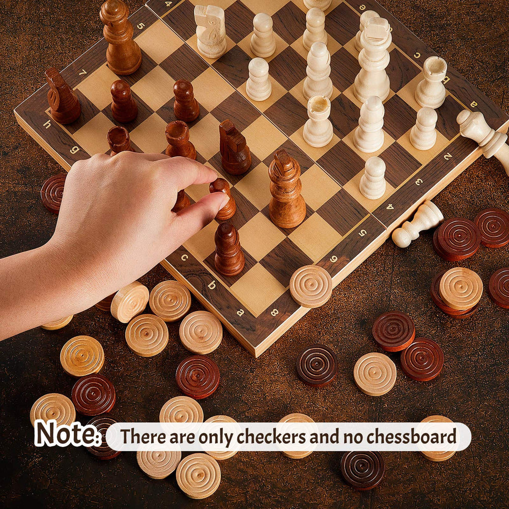 Sumind checker set with felt bottoms protects boards during play