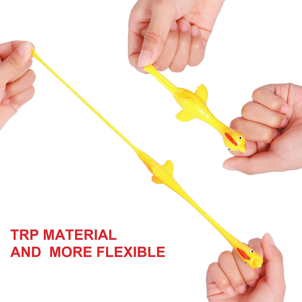 Sumind elastic TPR chicken flinger demonstrated for hands-on play.