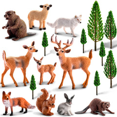 Sumind forest animals buck figurine for realistic miniature landscapes and cake toppers.