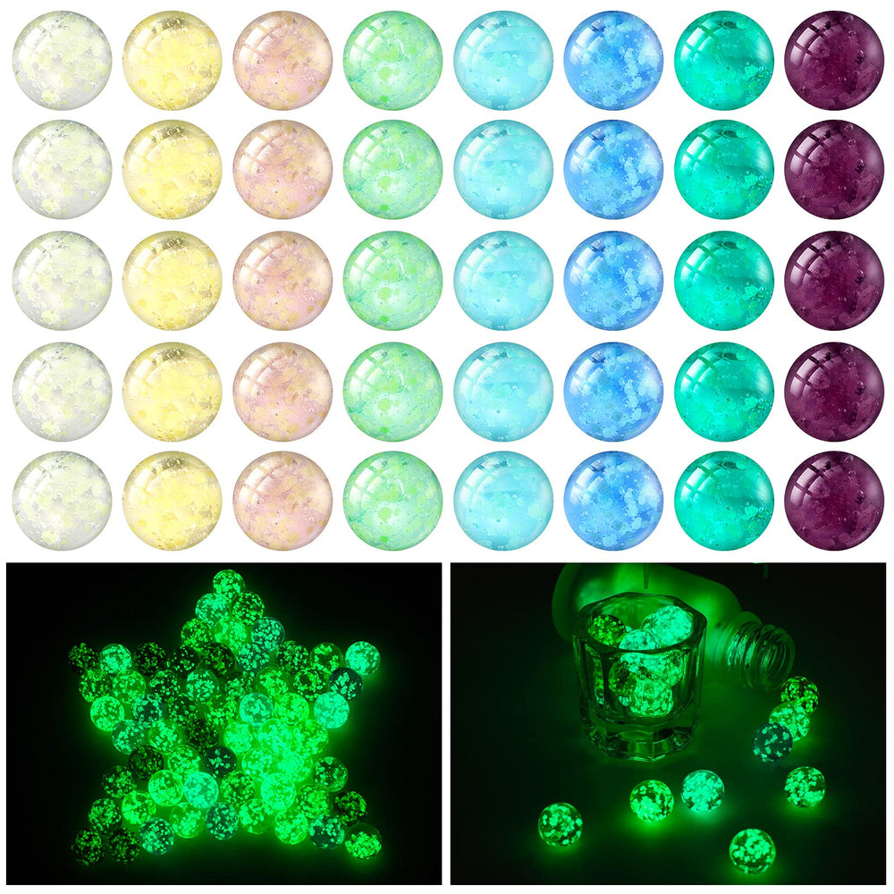 Sumind glow marbles 48 pieces in mixed colors for night-time play and crafts.