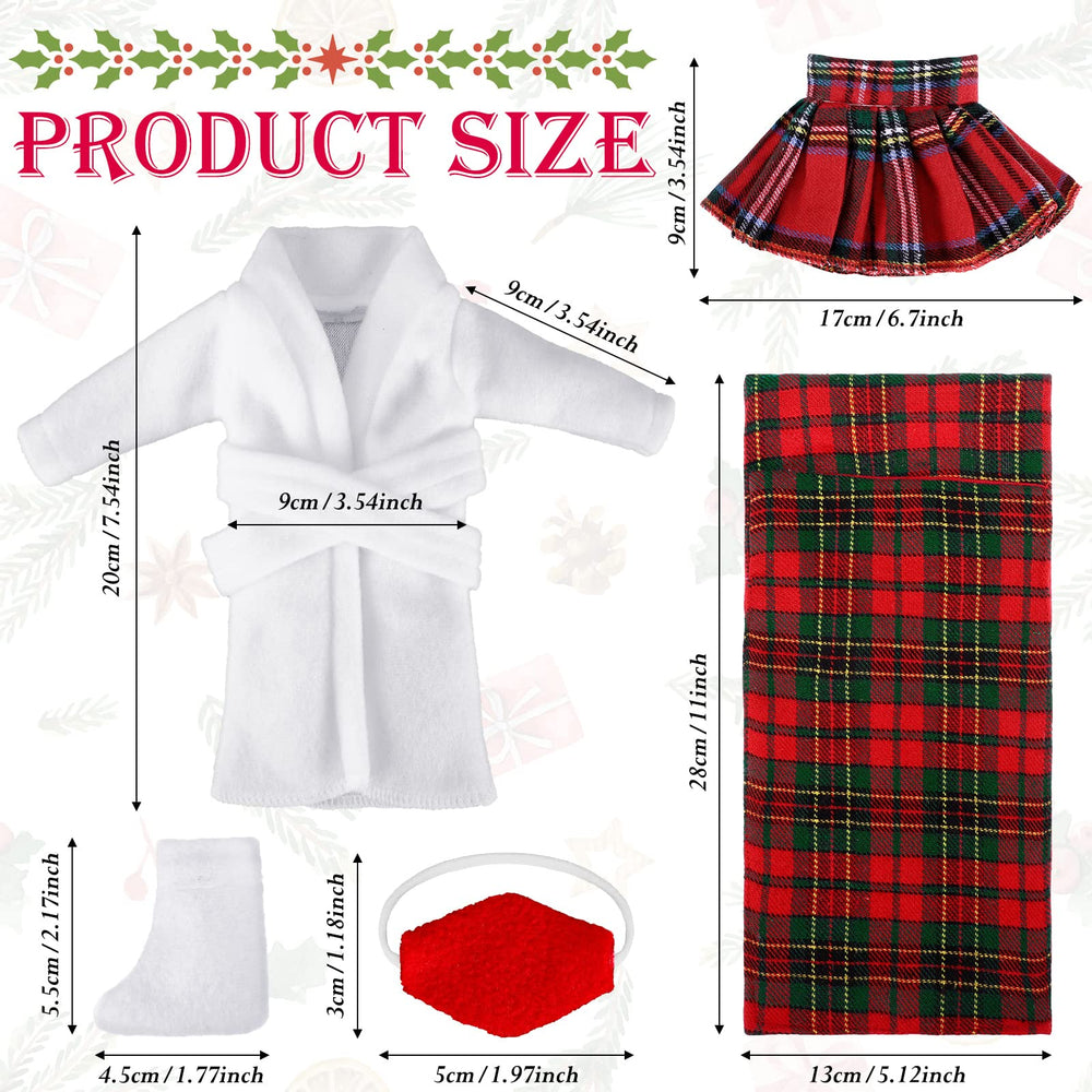 Sumind plaid sleeping bag outfit adds cozy holiday style to dolls.