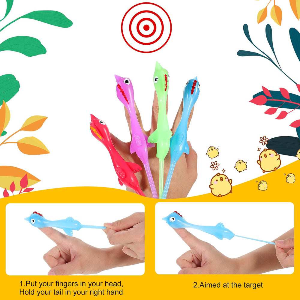 Sumind slingshot chickens in action showing easy indoor play.