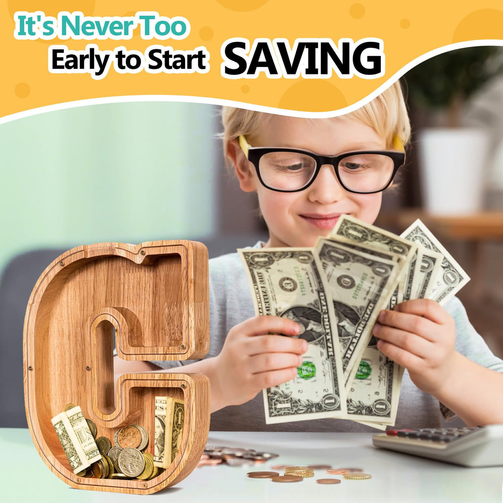 Summidate acrylic see through panel lets kids track savings progress at a glance