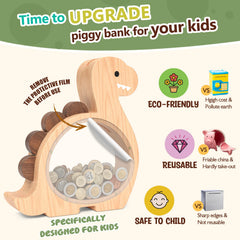 Summidate piggy bank unscrew-cap for easy money retrieval