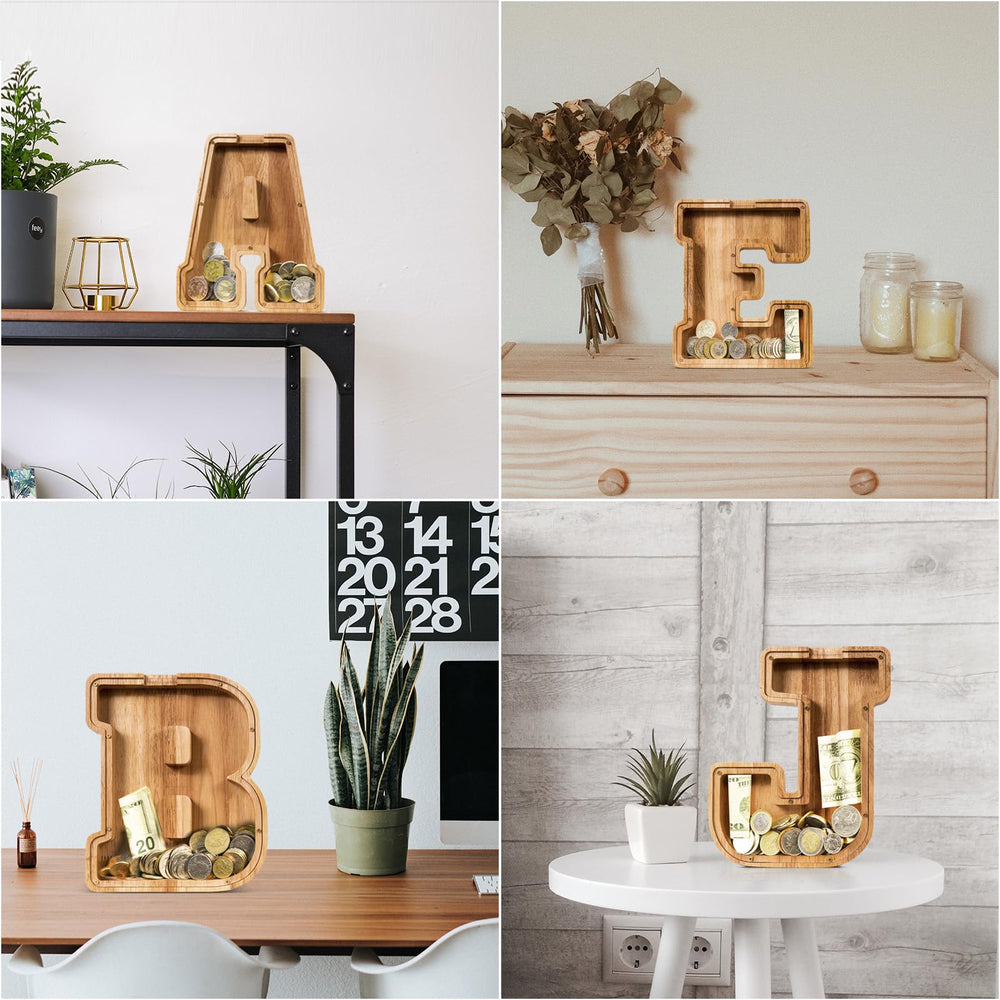 SummiDate alphabet coin bank O decorative and educational for rooms.