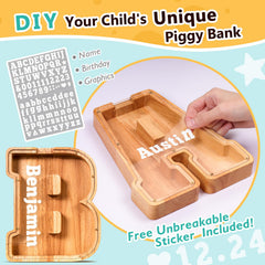 SummiDate piggy bank with clear acrylic panel for easy savings tracking