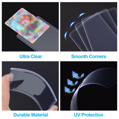 SummitFlare 3x4 top loaders close-up protecting a standard trading card from moisture.