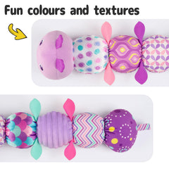 Sumobaby caterpillar includes a growth ruler up to 50 cm for growth tracking.