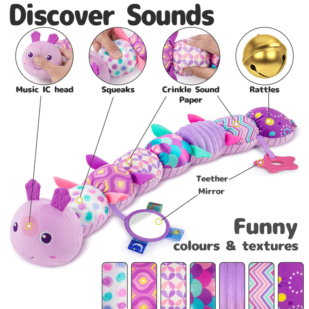 Sumobaby Caterpillar mirror detail for self-discovery during play