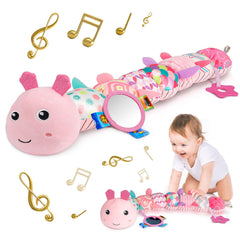 Sumobaby Caterpillar mirror toy enhances visual focus during tummy time.