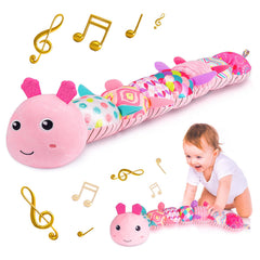 Sumobaby Caterpillar toy head offers music for engaging auditory development.