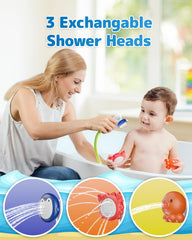 Sumobaby octopus-head bath toy offering multiple spray options for playful cleansing.