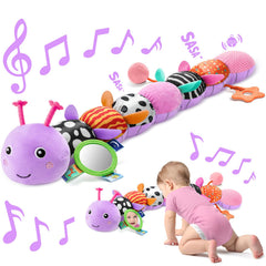 Sumobaby purple leaf caterpillar growth ruler belly tracks baby height during tummy time