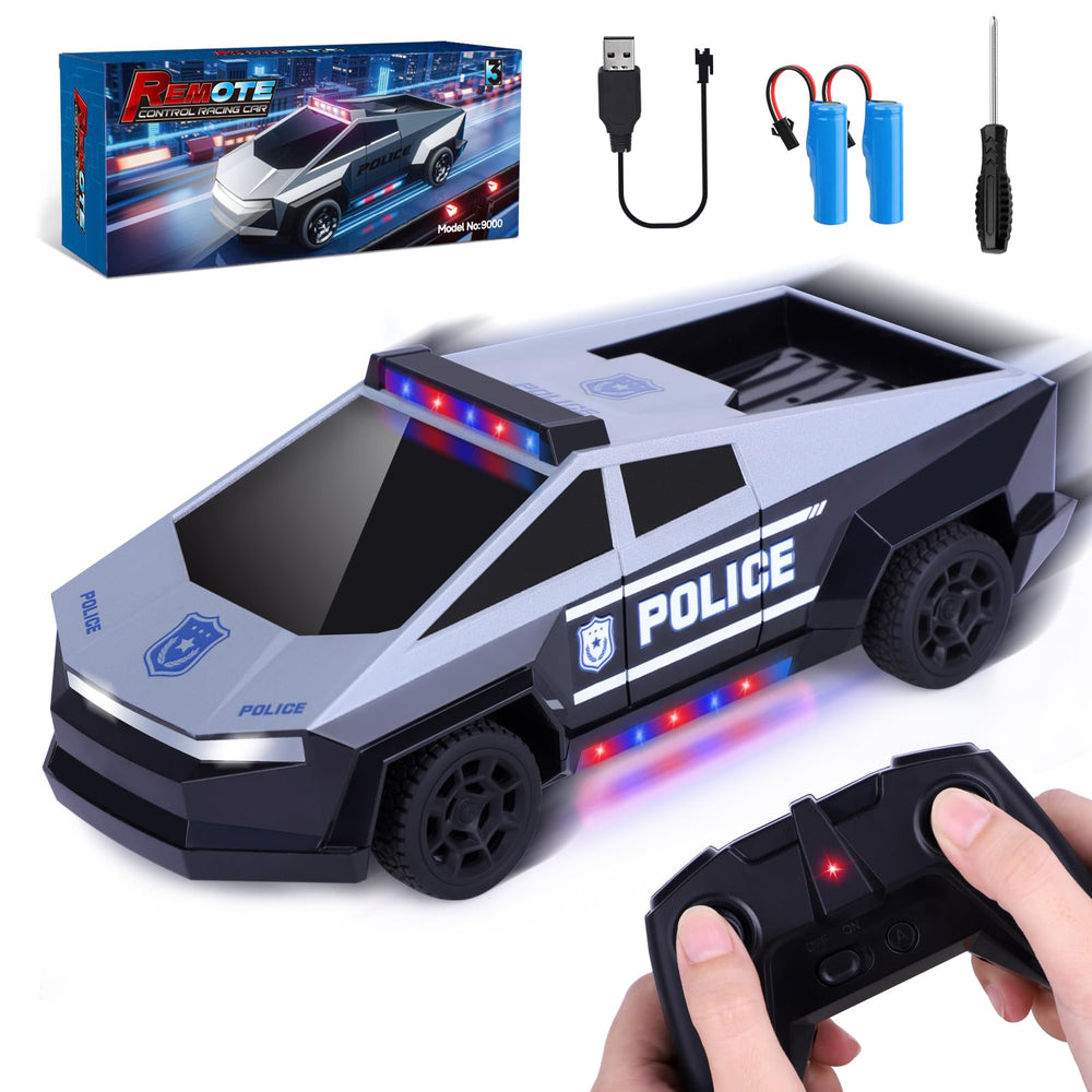 Sumsoltic police car front LED lights enhance outdoor realism.