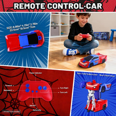 Sumsoltic transformer car in red color boosts outdoor play and imagination.