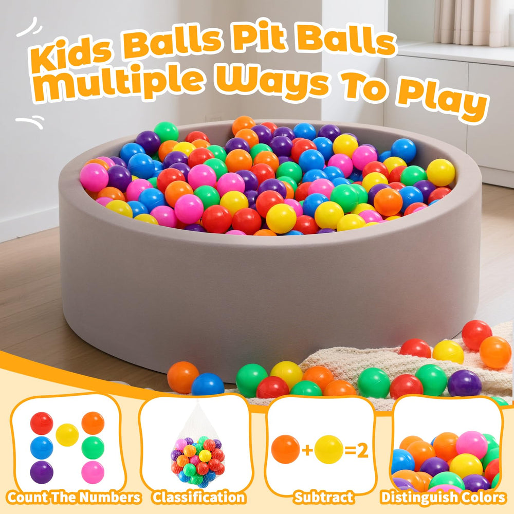 Suncuber non-toxic, BPA-free and phthalate-free ball pit balls for safe play.