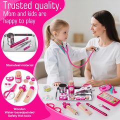 Sundaymot Doctor Kit for Girls medical bag keeps tools organized during play