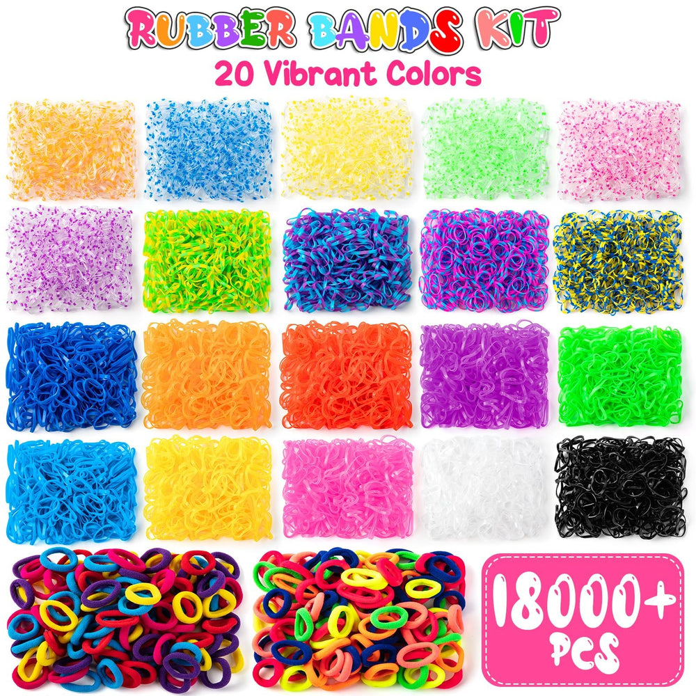 Sundaymot loom bands kit S-clips and beads for sturdy bracelet designs