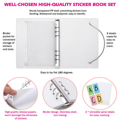 SUNEZLGO pockets with plastic zippers keep stickers and tools tidy.