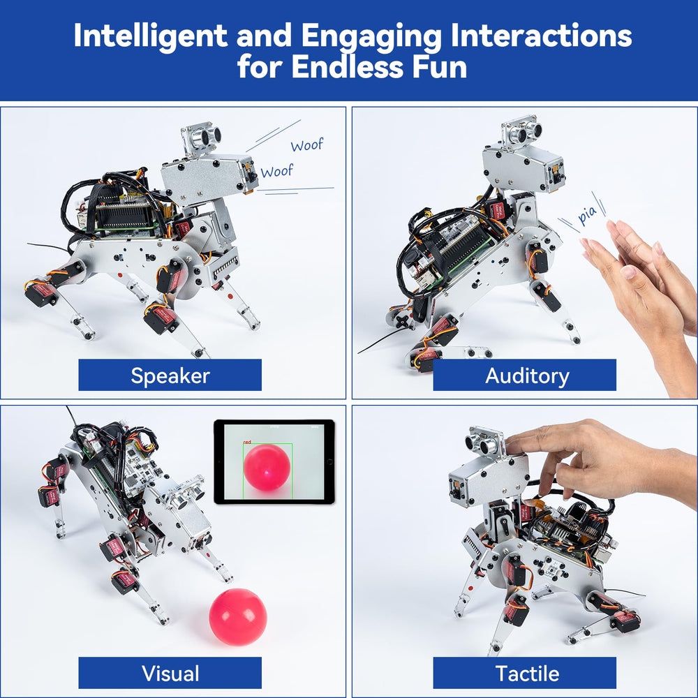 SunFounder PiDog voice recognition supports hands-free commands and intuitive interaction