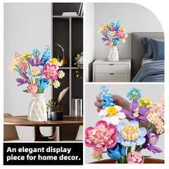 SUNHABI Flower Building Set Hydrangea with lush petals for an inviting display.