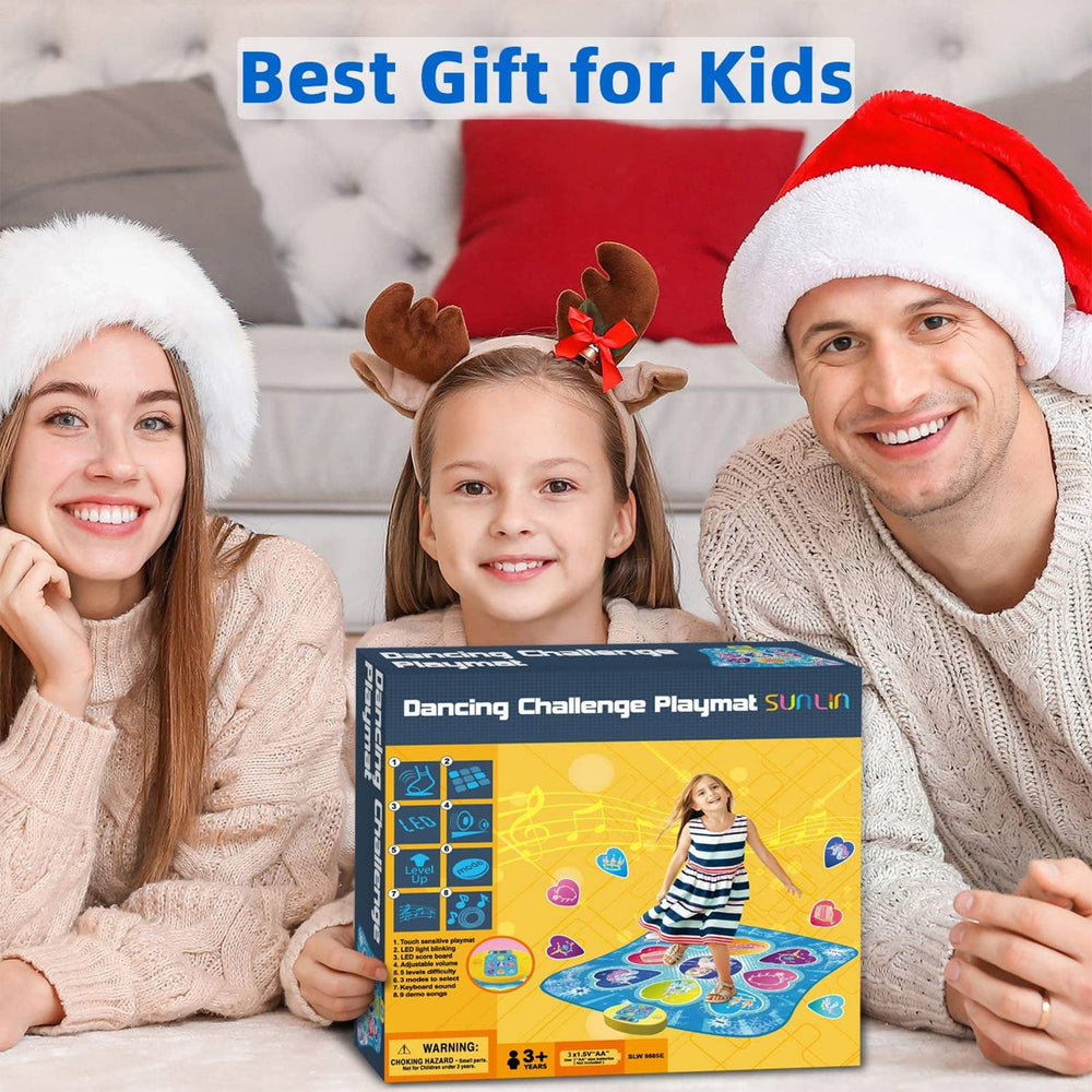 SUNLIN portable dance mat folds flat for easy storage and travel.