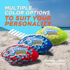 Sunlite Sports waterproof football featuring grip texture for secure catches in water.