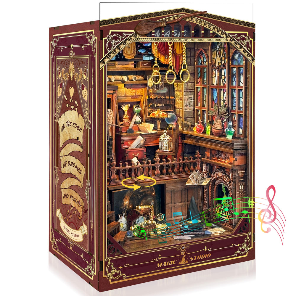 SUNNINO Book Nook Kit arcane studio enhances bookshelf ambiance.