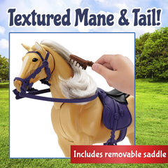 Sunny Days Entertainment Palomino Horse grooming accessories set fuels care routines at home