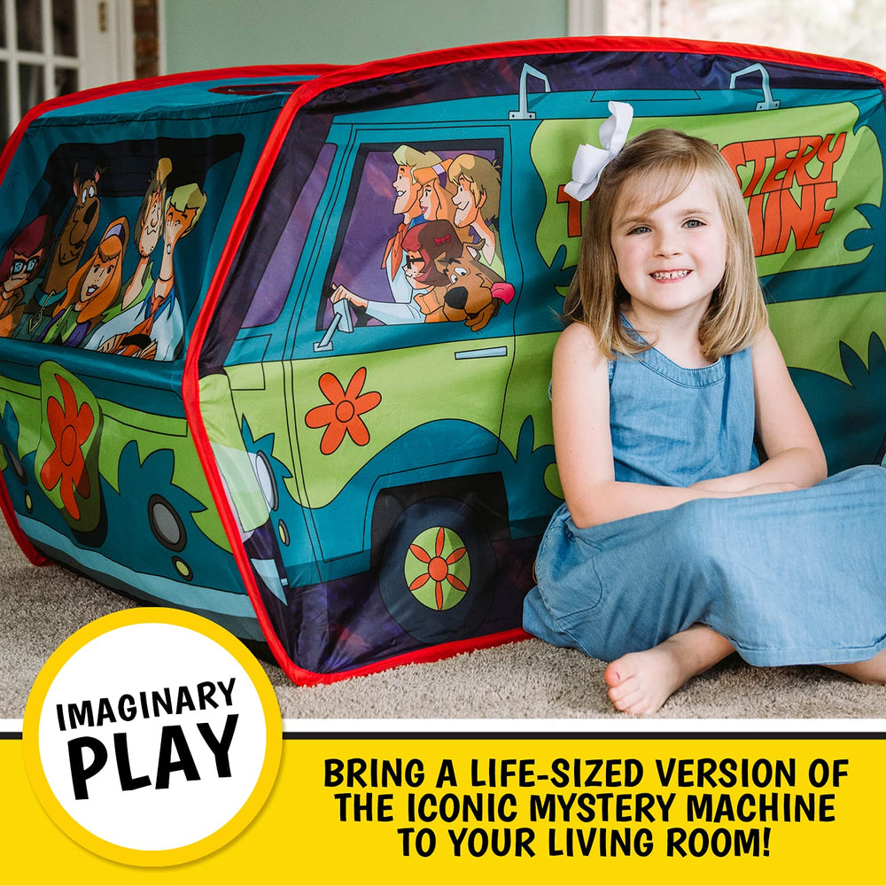Sunny Days Scooby-Doo Mystery Machine tent open rear entrance supports easy access.