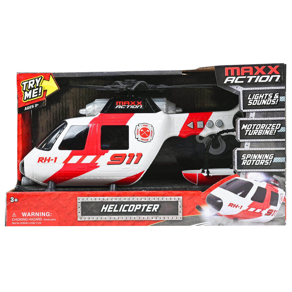 Sunny Days Maxx Action Helicopter Turbine: motorized turbine adds authentic take-off moments.