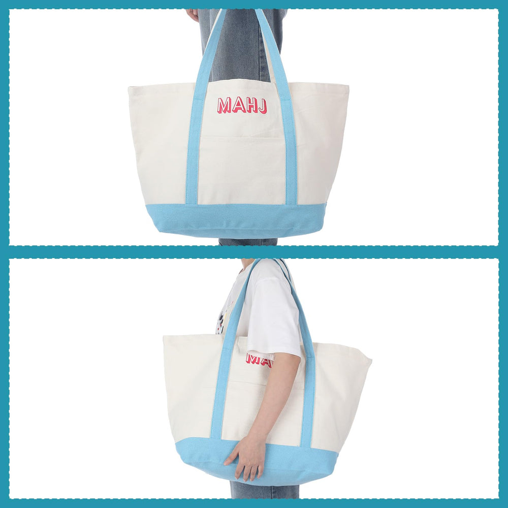 Sunnymove embroidered blue mahjong bag highlighting style and durability.