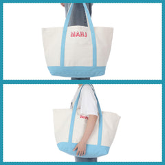 Sunnymove embroidered blue mahjong bag highlighting style and durability.
