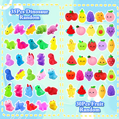 SunPROUND 130Pcs animal squishies bring bright colors and tactile play.
