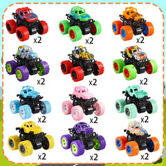 Sunpround Monster Jam trucks in graffiti colors spark imagination and color recognition