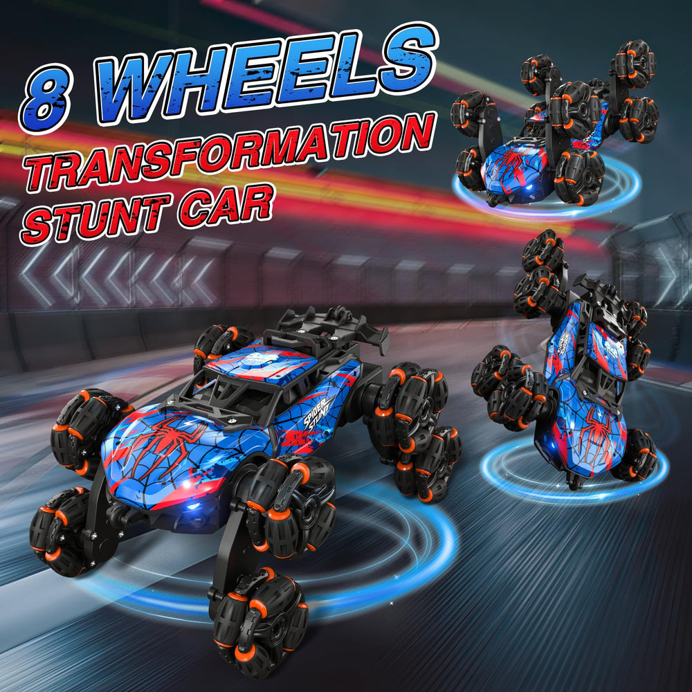 Sunrad 8WD gesture RC car side view with drift-ready design.