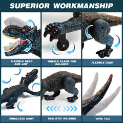 Sunrad RC Dinosaur realistic design sparks vivid dinosaur role-play sessions.