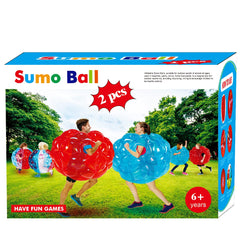 SUNSHINEMALL 36in red bumper ball in outdoor active play.