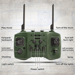 Supdex RC Tank two-battery setup extends playtime for longer sessions.
