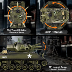 Supdex 1/18 RC Tank fires safe BBS for exciting backyard skirmishes.