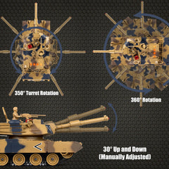 Supdex 1/24 RC Tank side view emphasizes sturdy build for action scenes.