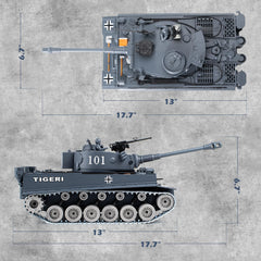 Supdex RC Tank remote control operating on 2.4Ghz for responsive play.