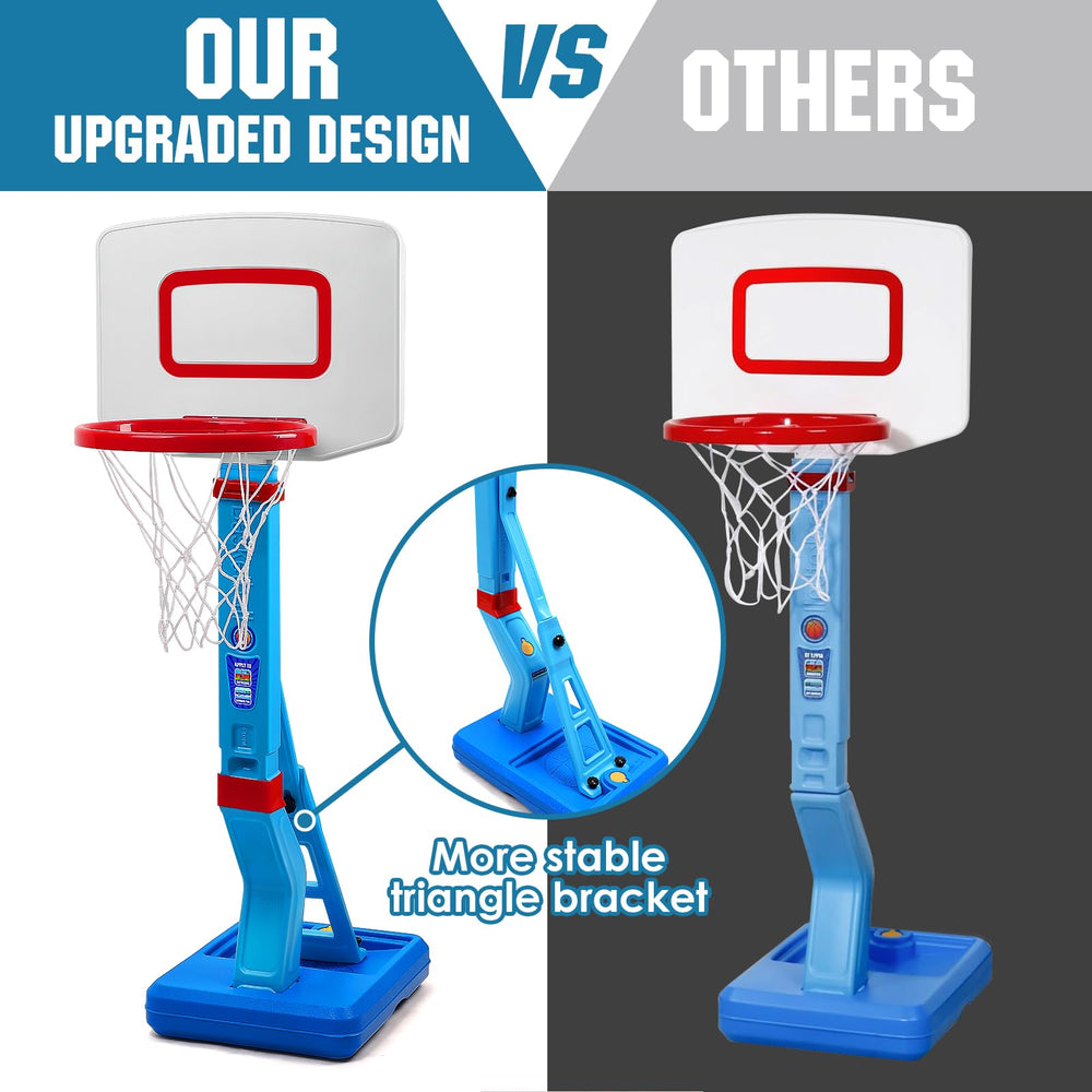 Height adjustable range for growing kids from 2.3 to 4.5 feet